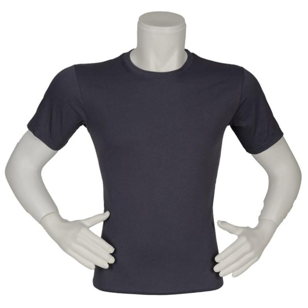 Bisiklet Yaka Likralı Penye Kumaş 1. Sınıf Gri Tişört