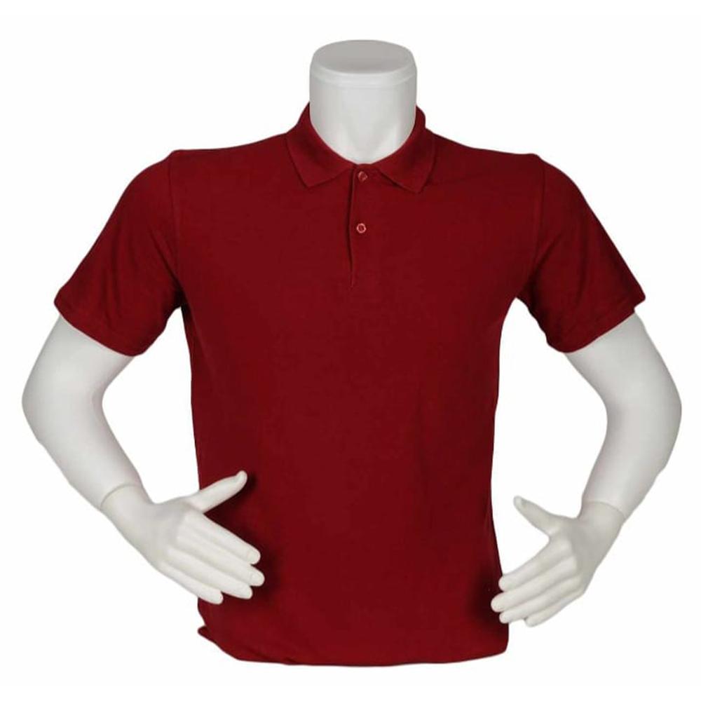 Polo Yaka Compact Penye Kumaş 1. Sınıf Bordo Tişört