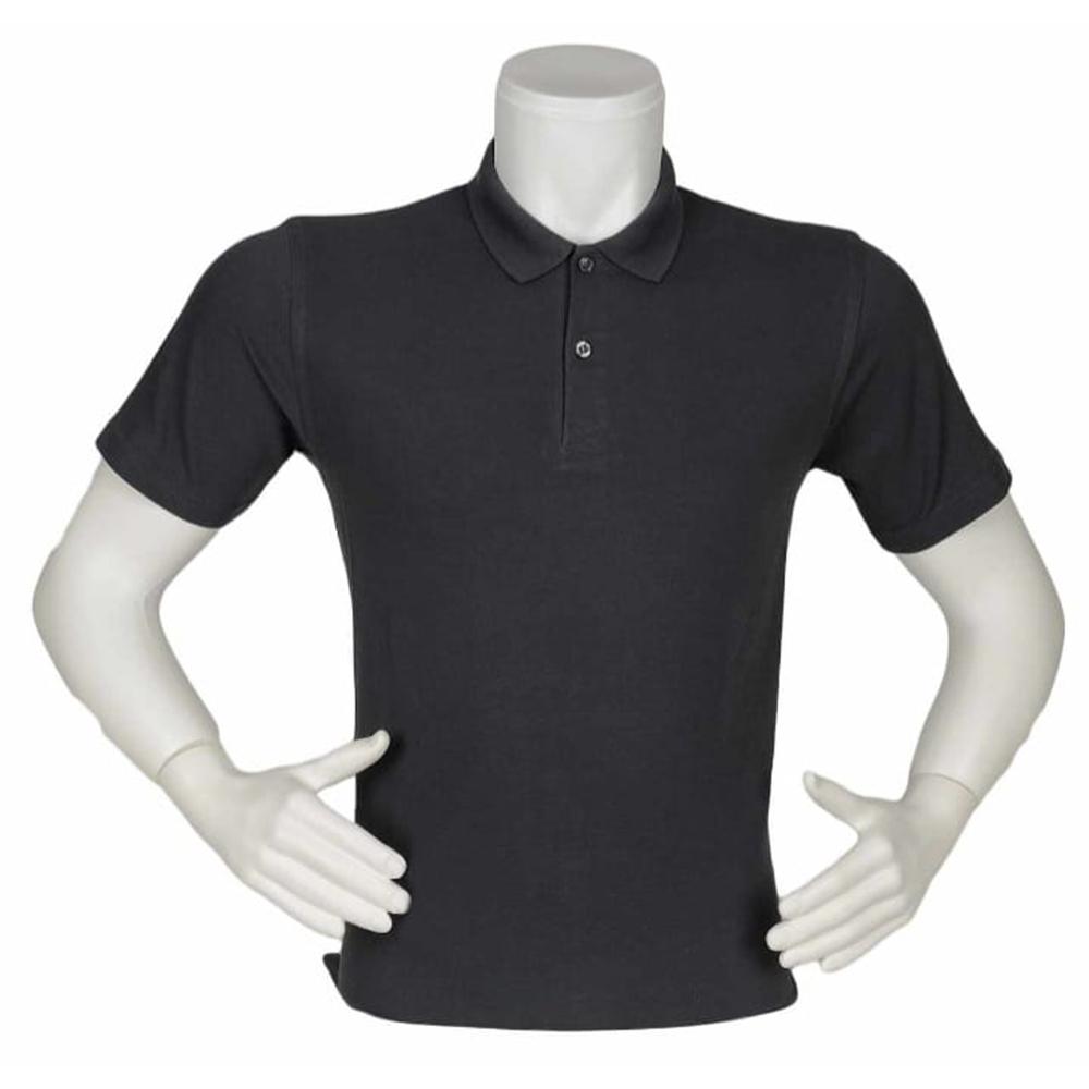 Polo Yaka Compact Penye Kumaş 1. Sınıf Gri Tişört