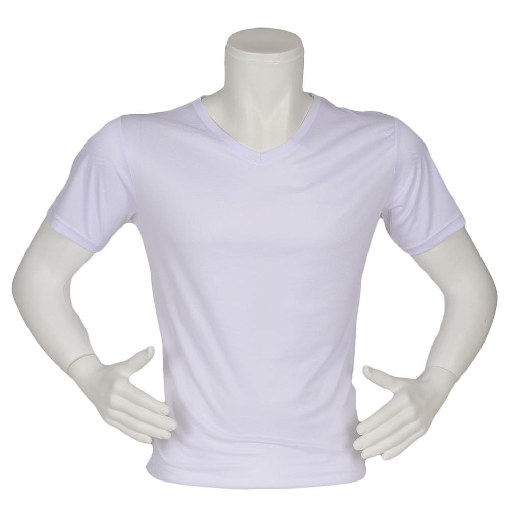 V Yaka Likralı Ter Önleyen Dry Touch Kumaş Beyaz Forma
