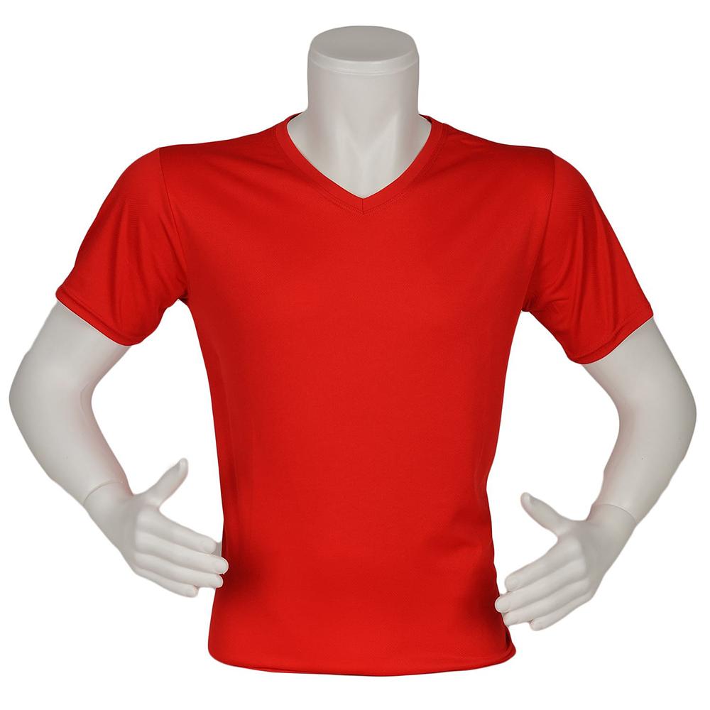 V Yaka Likralı Ter Önleyen Dry Touch Kumaş Kırmızı Forma