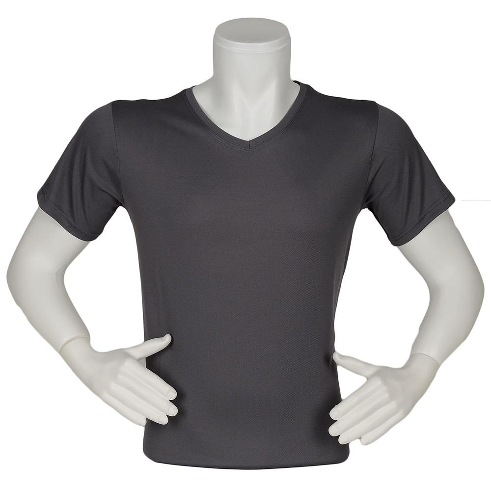 V Yaka Likralı Ter Önleyen Dry Touch Kumaş Koyu Gri Forma
