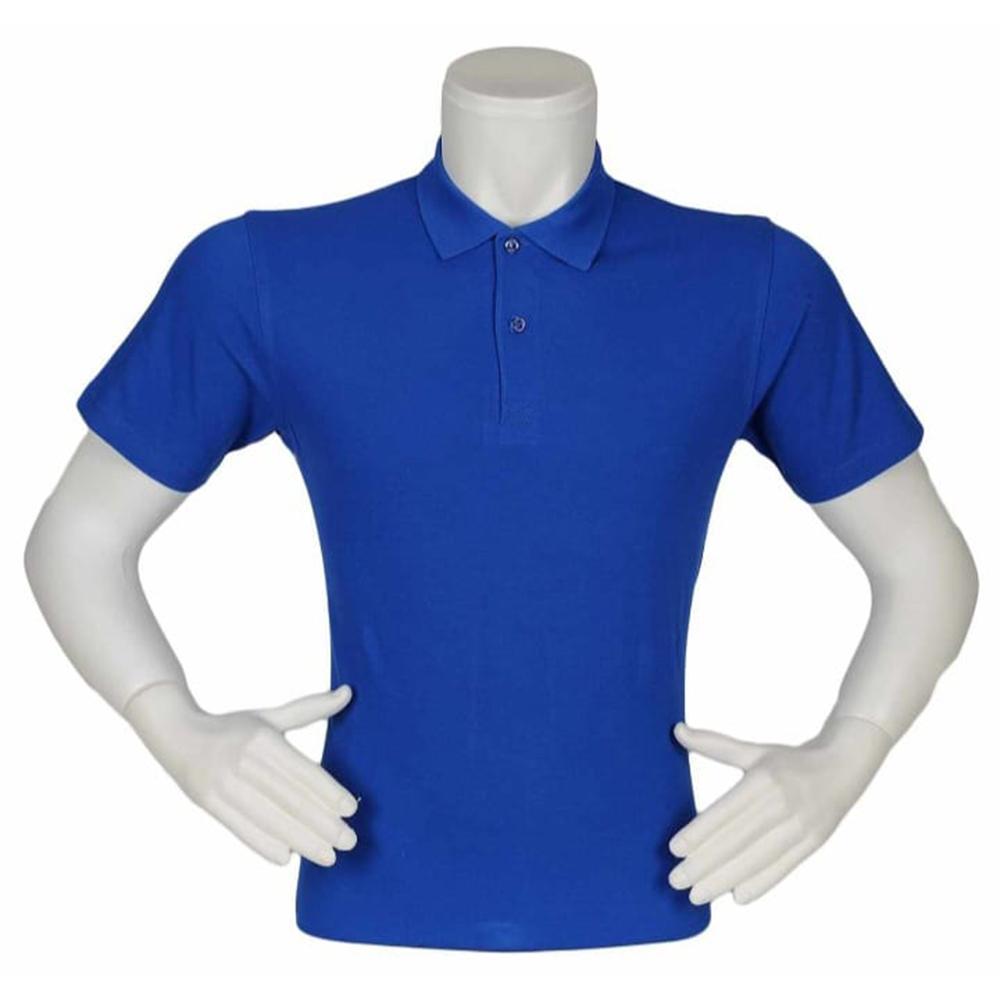 Polo Yaka Ter Önleyen Dry Touch Kumaş Yağmur Desen Koyu Mavi Forma