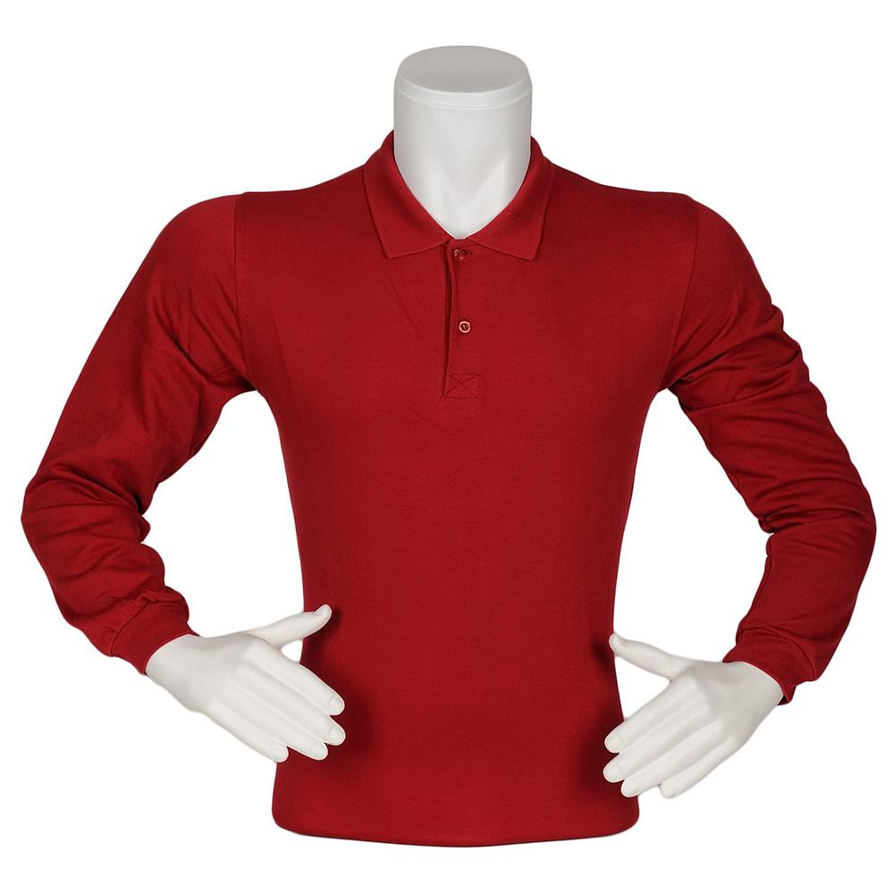 Polo Yaka İki İplik Şardonsuz 1. Sınıf Uzun Kollu Bordo Bady