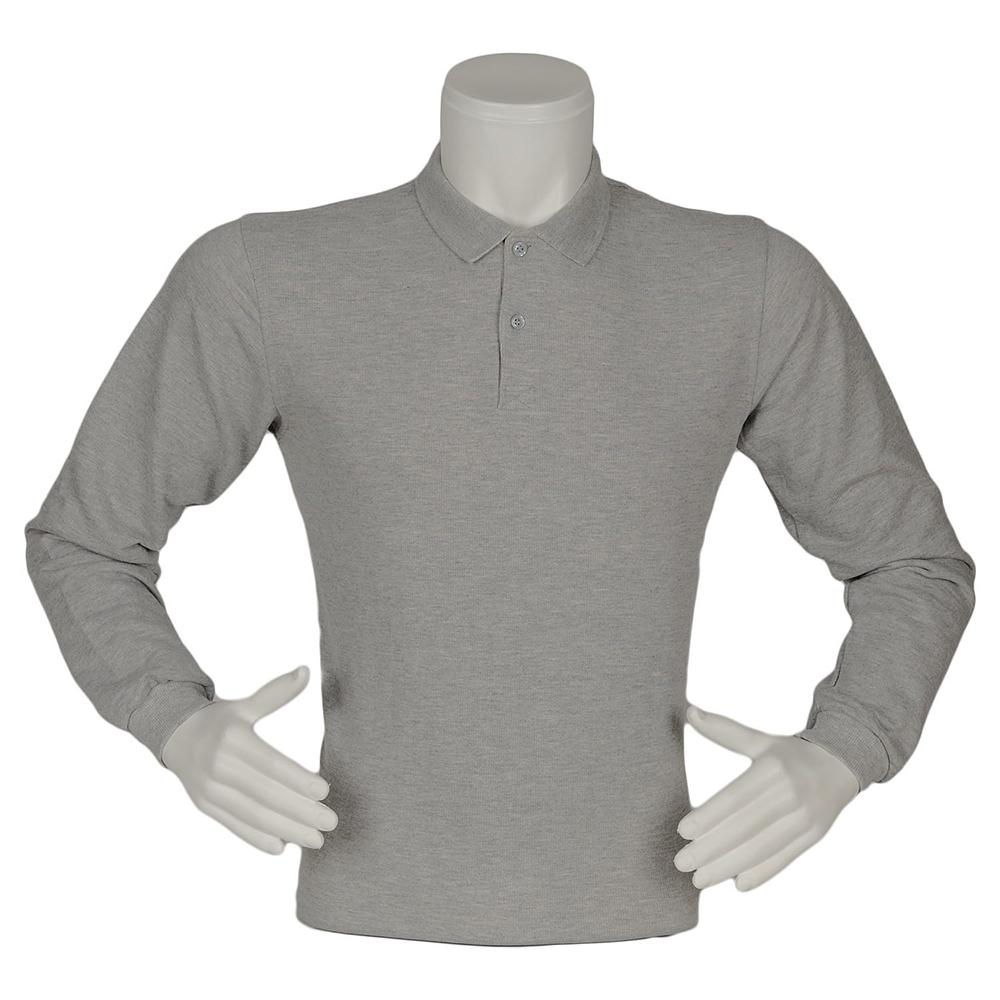 Polo Yaka İki İplik Şardonsuz 1. Sınıf Uzun Kollu Gri Bady