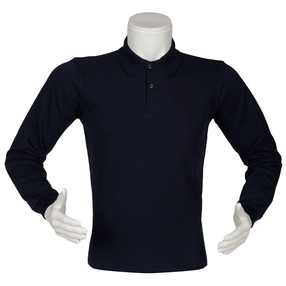 Polo Yaka İki İplik Şardonsuz 1. Sınıf Uzun Kollu Lacivert Bady