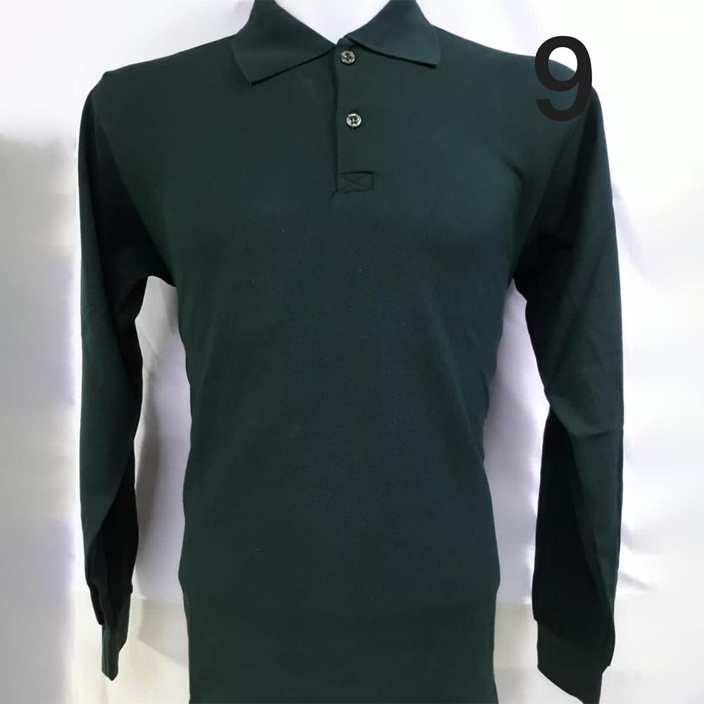 Polo Yaka Şardonlu İki İplik Kışlık Haki Kazak