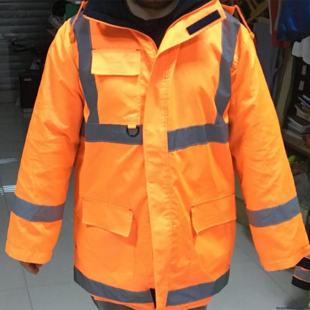 Bondit Reflektörlü Turuncu Kaban Mont