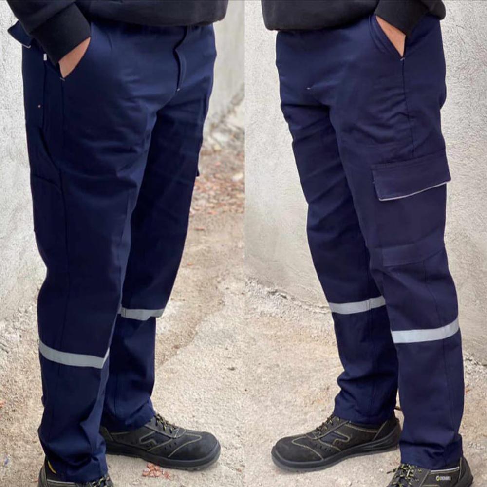 Tek Reflektörlü Gabardin Lacivert İş Pantolonu