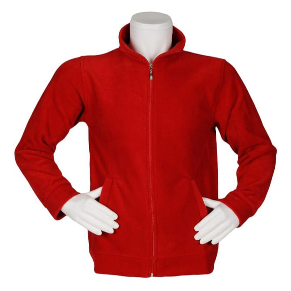 Dik Yaka Fileto 2 Cepli Kırmızı Polar