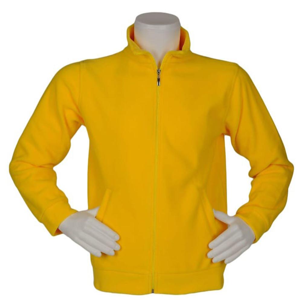 Dik Yaka Fileto 2 Cepli Sarı Polar