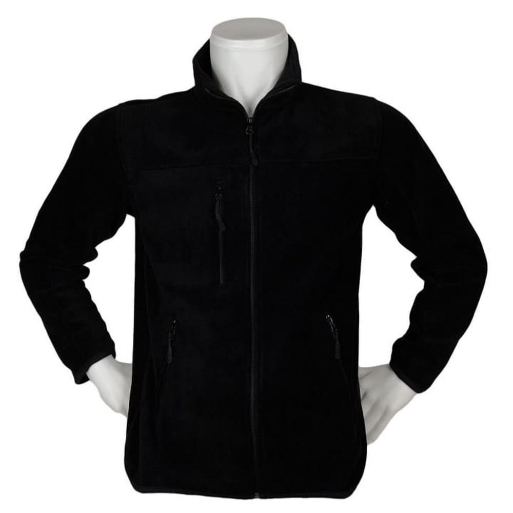 Dik Yaka Fileto 3 Cepli Siyah Polar