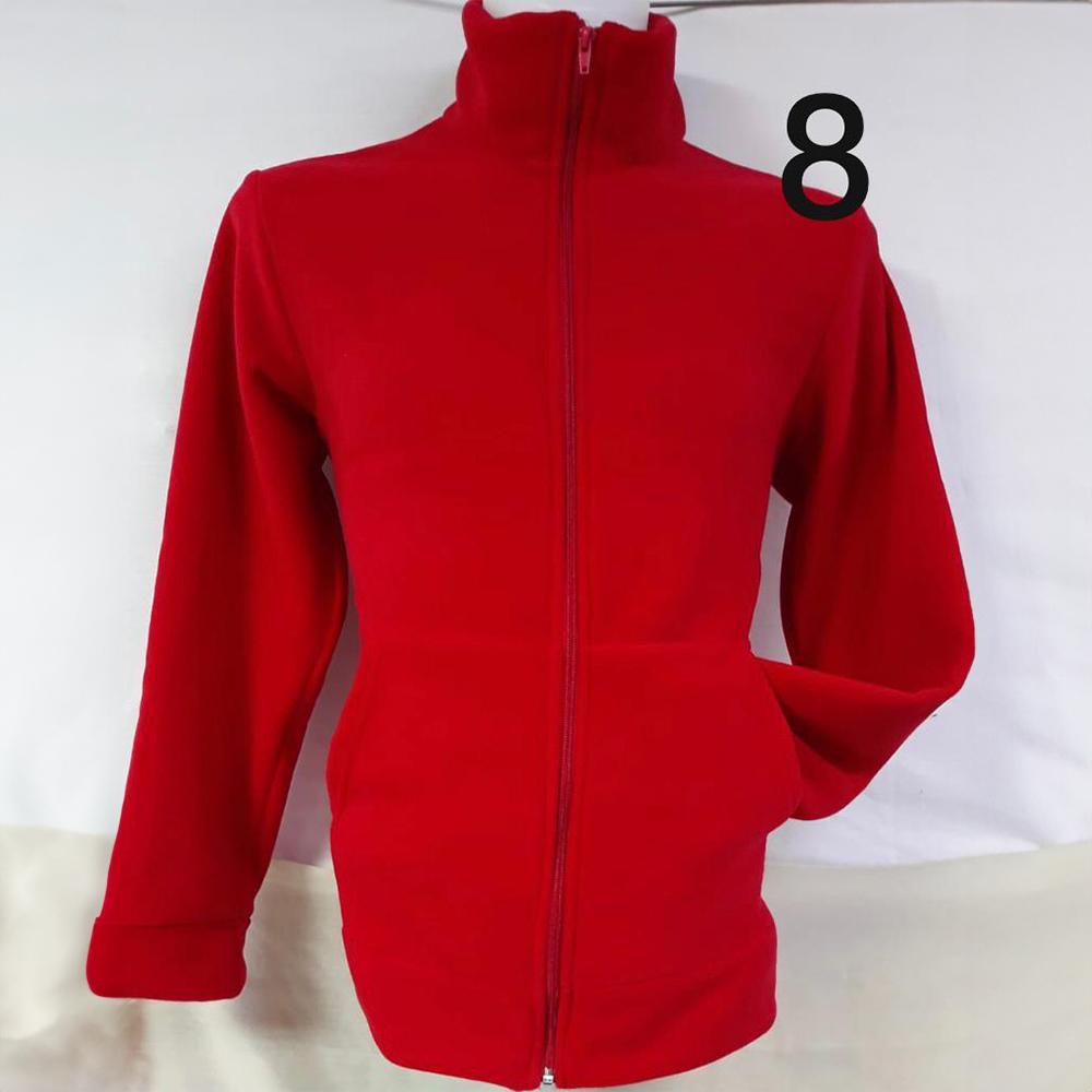 Dik Yaka Kanguru Cepli Model Kırmızı Polar