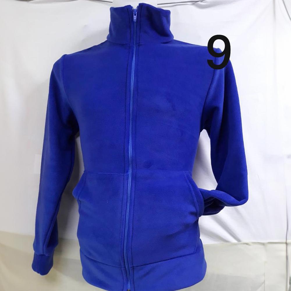 Dik Yaka Kanguru Cepli Model Mavi Polar