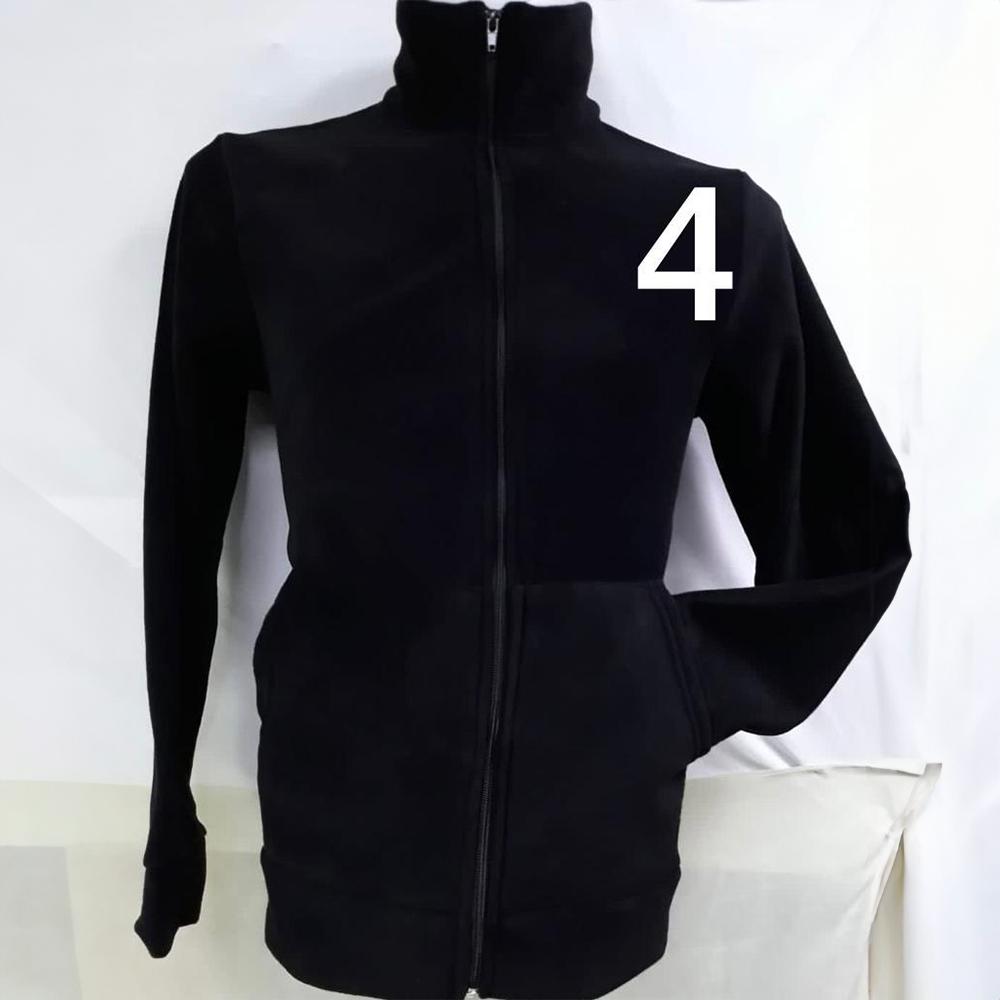 Dik Yaka Kanguru Cepli Model Siyah Polar