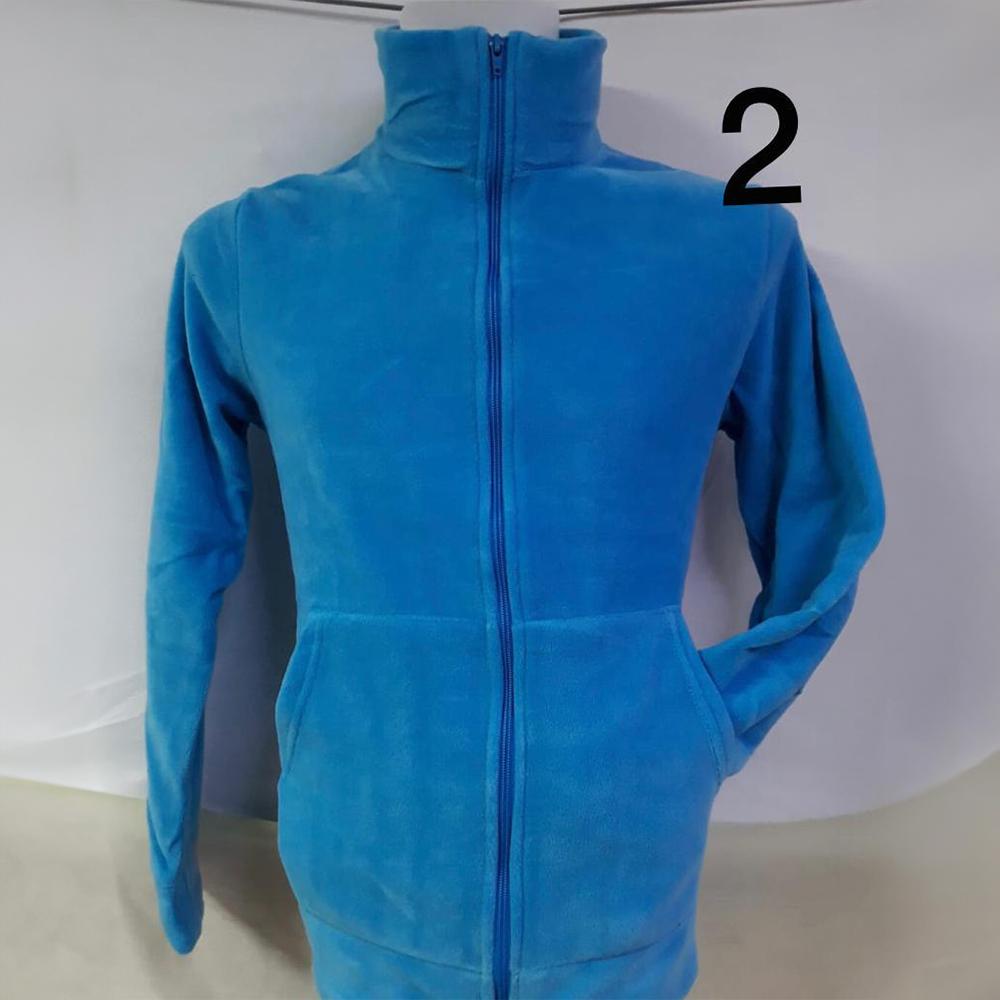 Dik Yaka Kanguru Cepli Model Turkuaz Polar