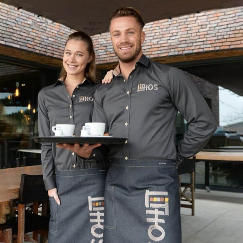 Terikon Kumaş Uzun Kollu Koyu Gri Gömlek