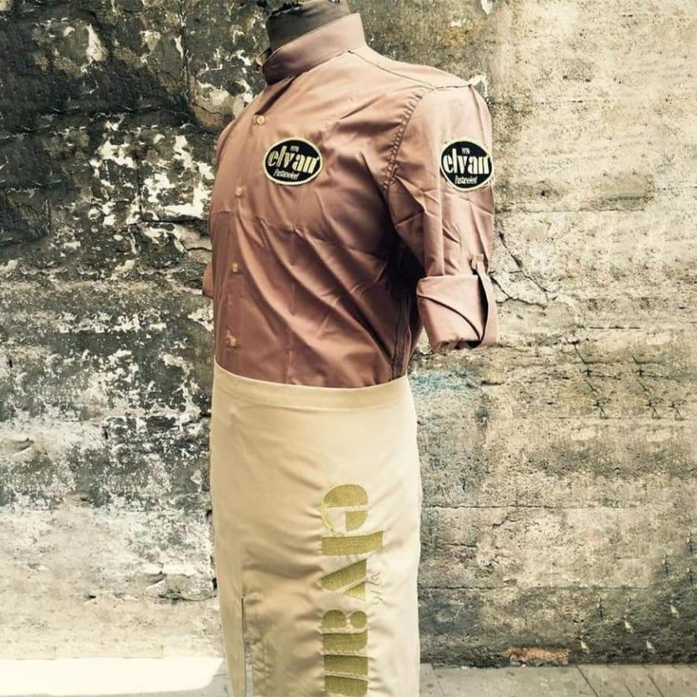 Terikon Kumaş Uzun Kollu Kahverengi Gömlek