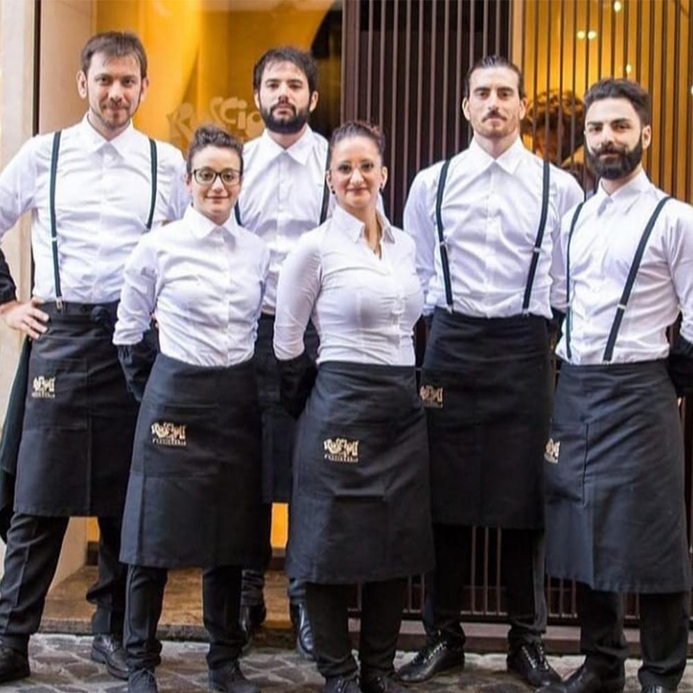 Cepli Koyu Gri Belden Bağlamalı Yarım Önlük