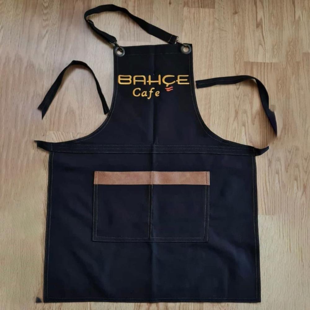 Siyah Ayarlanabilen Cepli Askılı Gabardin Kot Gömlek