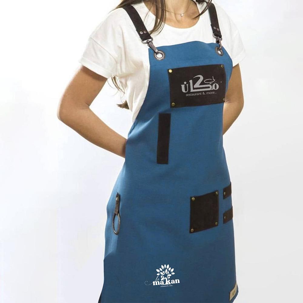 Turkuaz Ayarlanabilen Cepli Askılı Gabardin Kot Gömlek