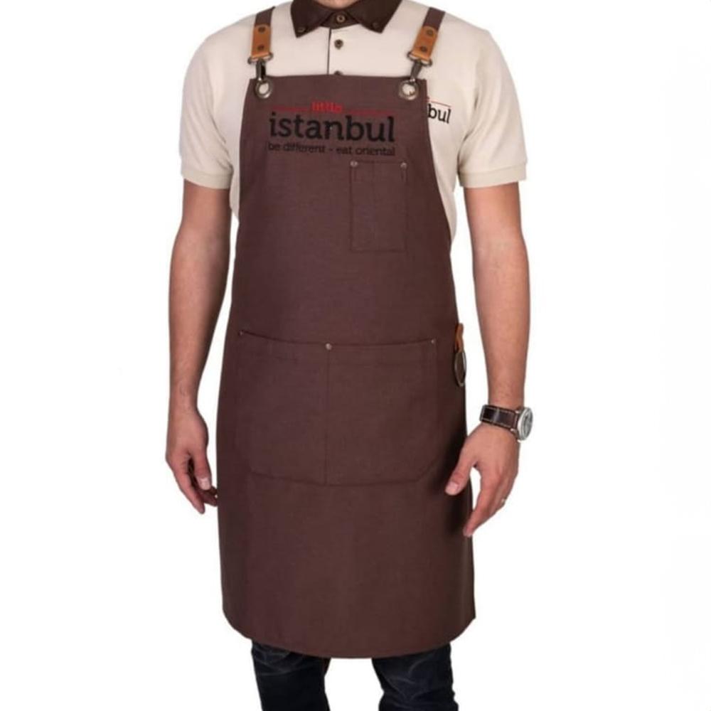 Kahverengi Ayarlanabilen Cepli Askılı Gabardin Kot Gömlek