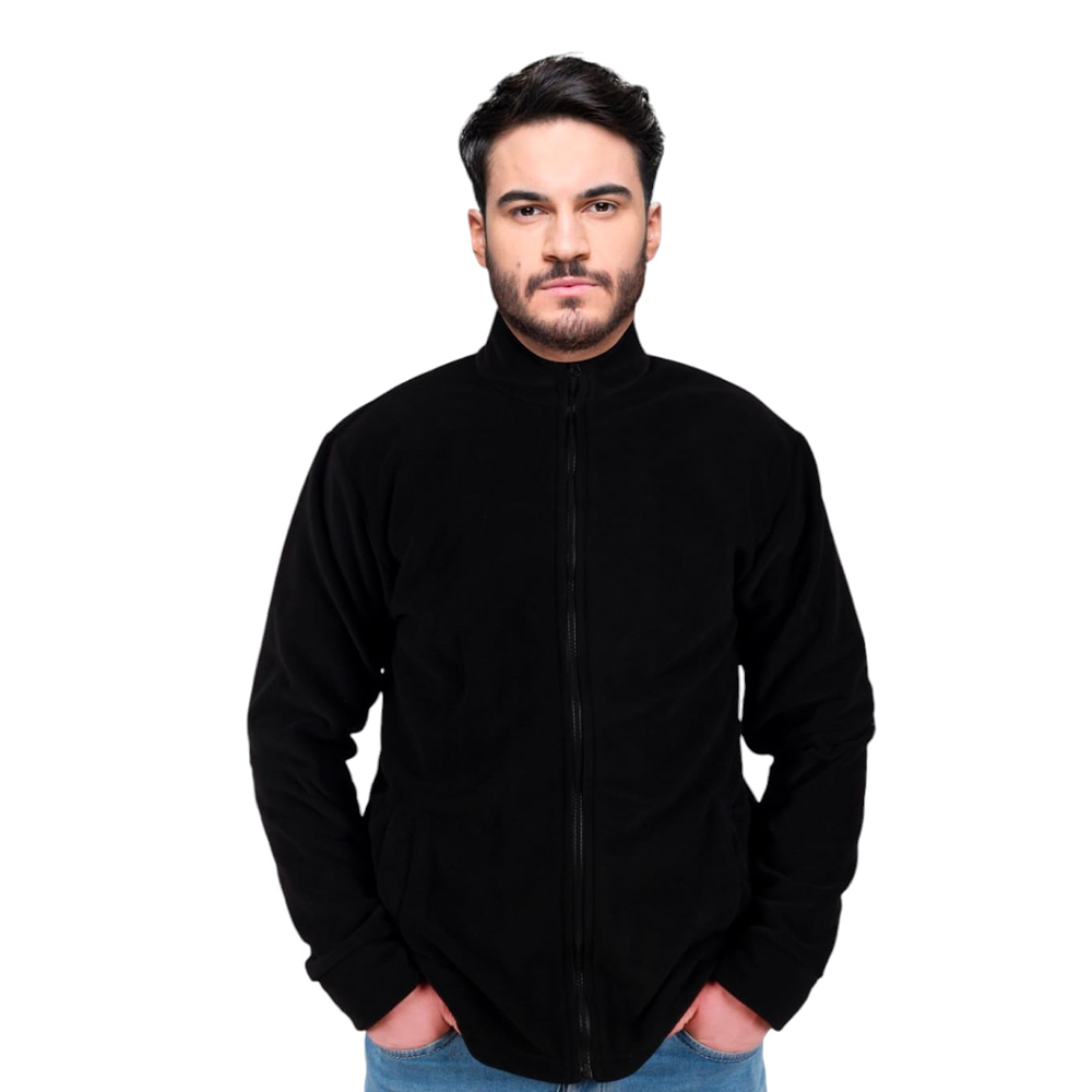 Fileto Dik Yaka 2 Cepli Siyah Polar